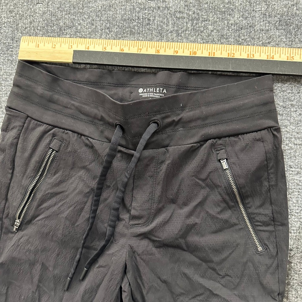 Athleta Joggers Womens Size 6 Black Ripstop Tapered Hiking Athletic Pants - Picture 2 of 9